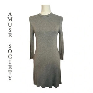 NWT Amuse Society Heather‎ Gray Sweater Dress